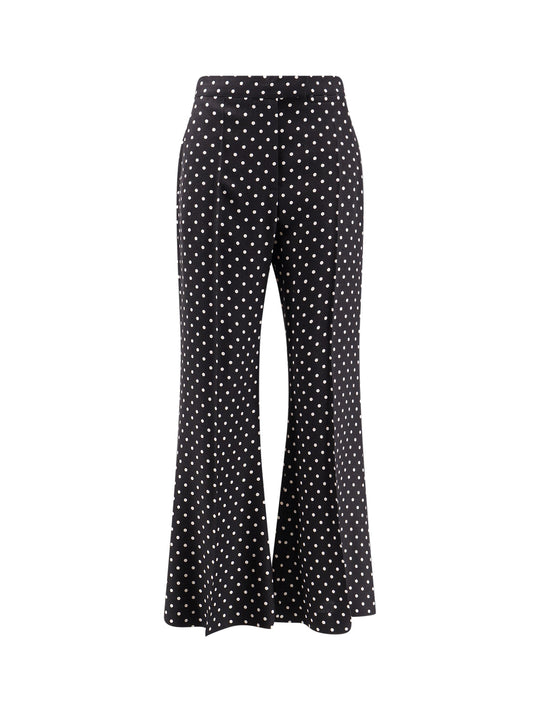 Polka-Dots Viscose Trousers