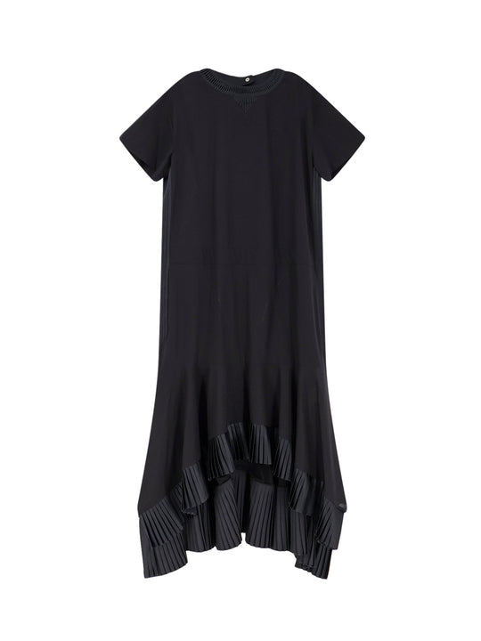 Cotton Dress With Pleated Details