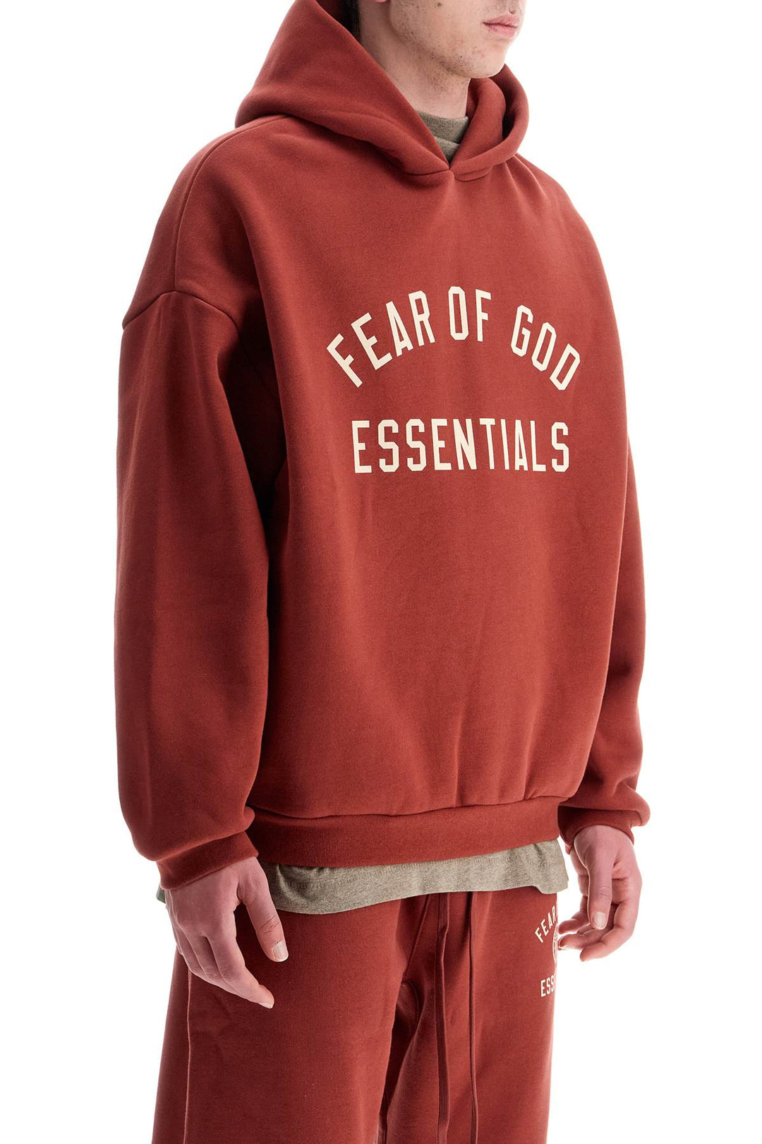 Oversized Crimson Red Cotton Hoodie