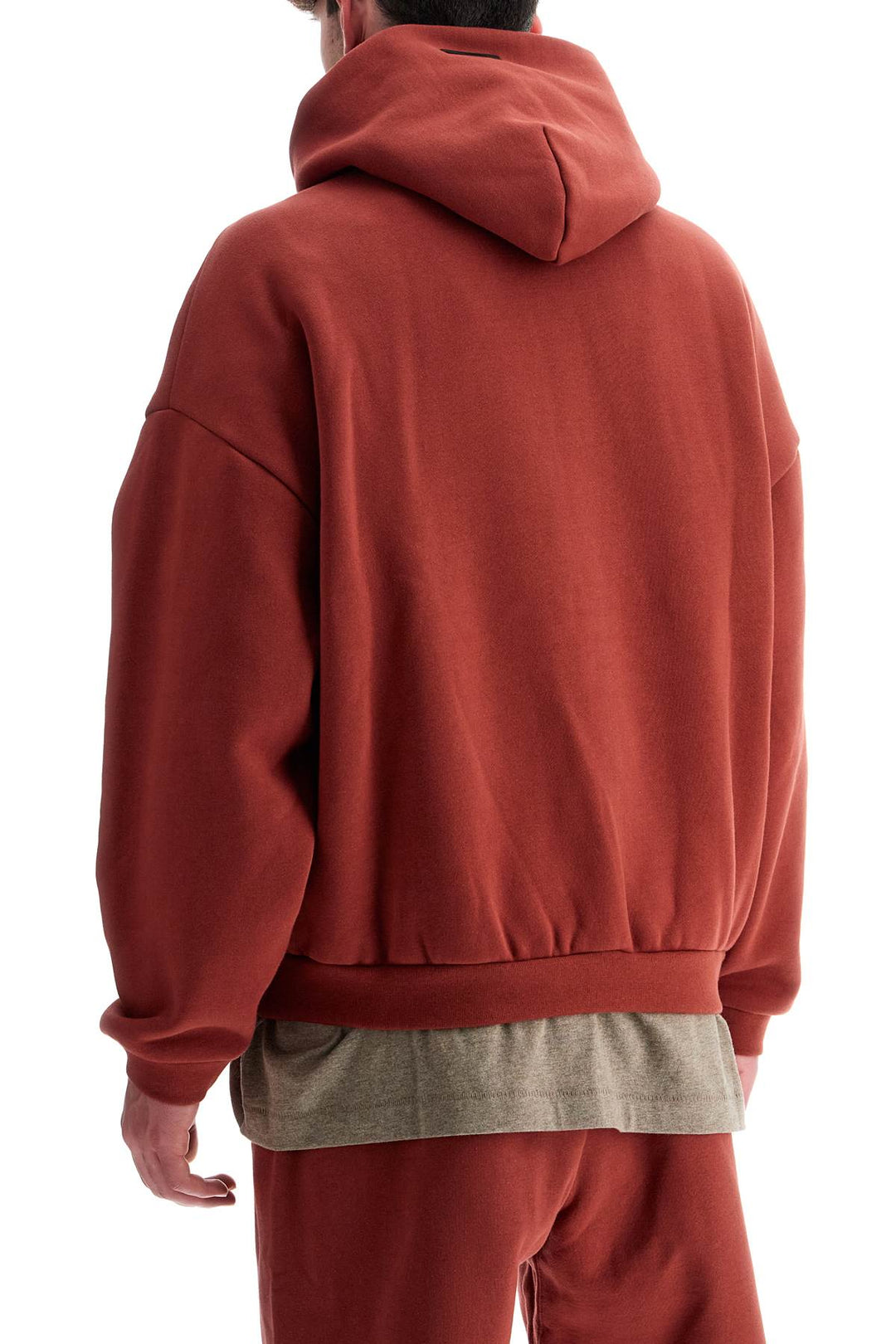 Oversized Crimson Red Cotton Hoodie