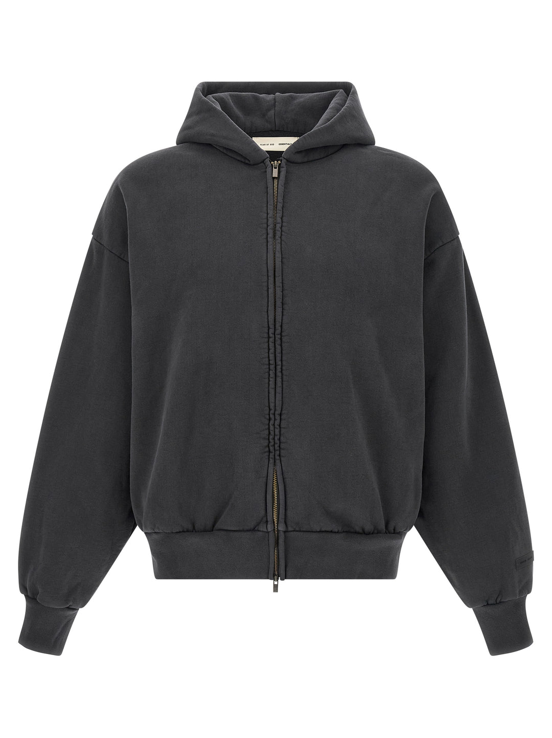 Fear Of God Essential Classic Fleece Full Zip Sweatshirt - Black | b452c89dedb27eeee3adaaad2f3cb89a0833dfaf