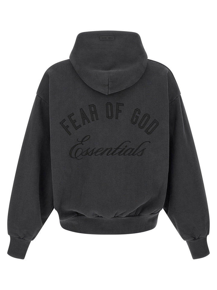 Fear Of God Essential Classic Fleece Full Zip Sweatshirt - Black | c98956b38512147948f83516b14d402d6f016a71