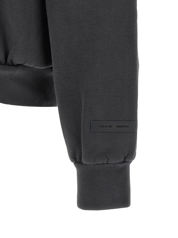 Fear Of God Essential Classic Fleece Full Zip Sweatshirt - Black | 714b9c5fa482993755cca386f728f49621bfae7b