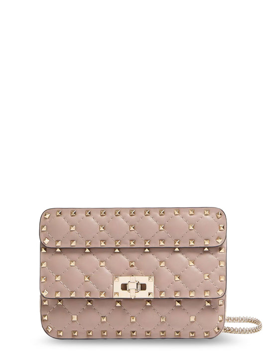 Rockstud Spike Leathercrossbody Bag With Iconic All-Over Studs