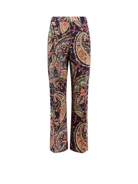 Multicolor Fabric Trousers