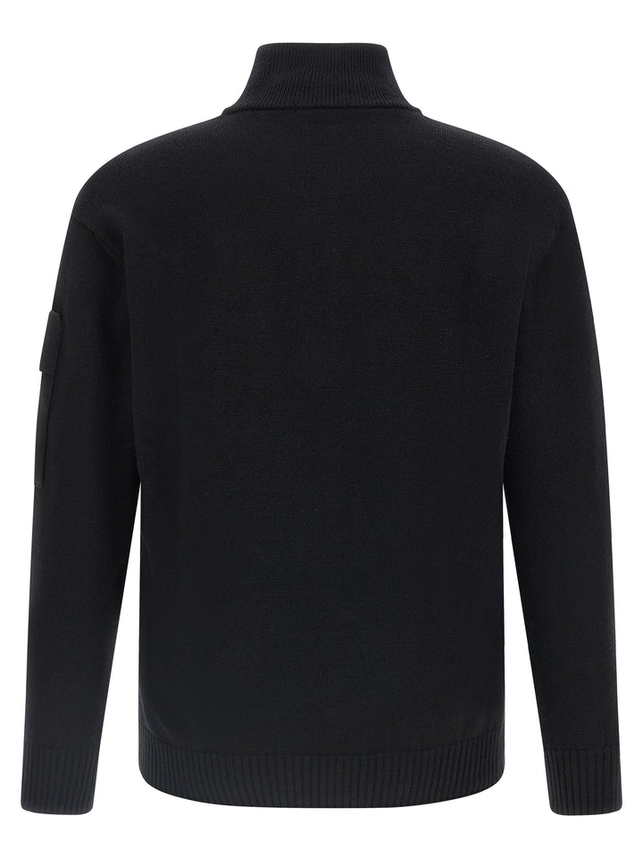 C.P. Company Half Zip Sweater Sweaters and Cardigans - Black | 018d43acf593117ba738daa8b560132fb806ad8d