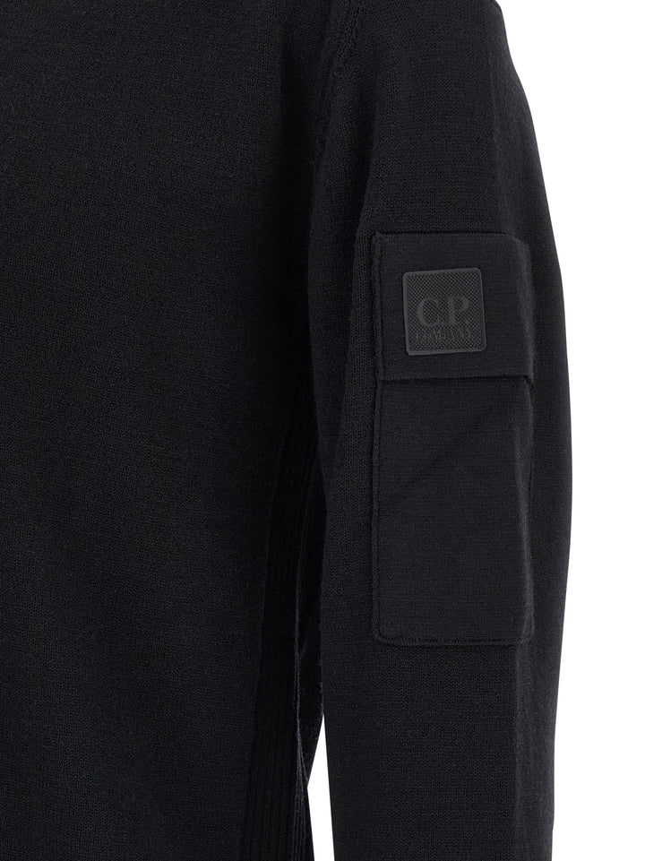 C.P. Company Half Zip Sweater Sweaters and Cardigans - Black | 994f91837e51ef9860be8a98c8ca53e47c9863e4