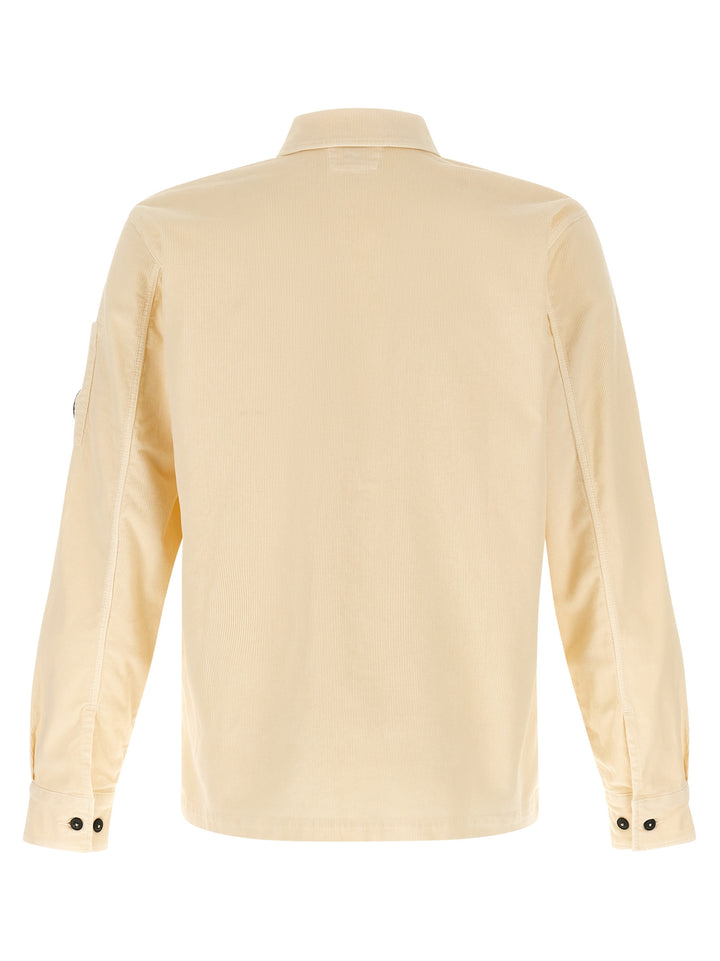 C.P. Company Ribbed Velvet Overshirt Shirt and Blouse - Beige | e2142096819439ad1f0c8119a1b55cbbe49c717c