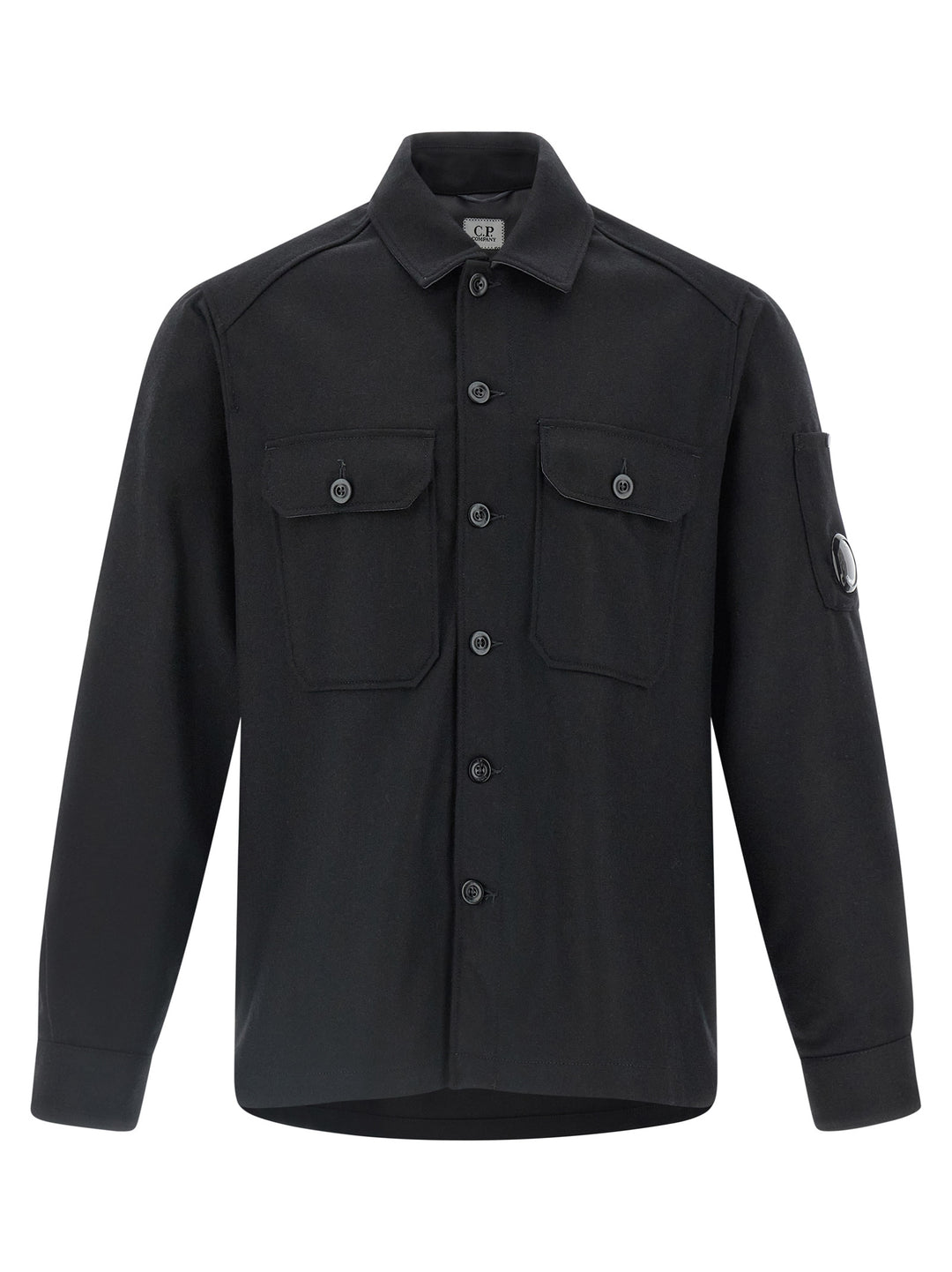 C.P. Company Wool Overshirt Shirt and Blouse - Black | 1130bab51ae0d6ce3c1e37e9b6b6ef1d0eff8cdf