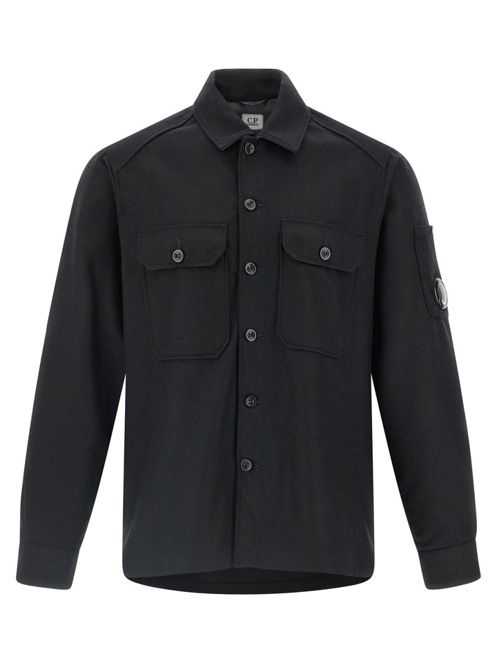C.P. Company Wool Overshirt Shirt and Blouse - Black | 1130bab51ae0d6ce3c1e37e9b6b6ef1d0eff8cdf