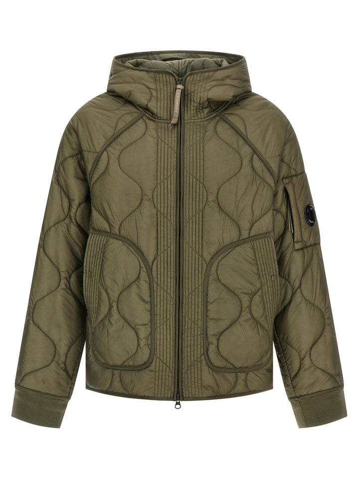 C.P. Company Light Down Jacket Puffer Jackets - Green | 2d2b358891c11143dfcfe51ac6a3504b89c48123
