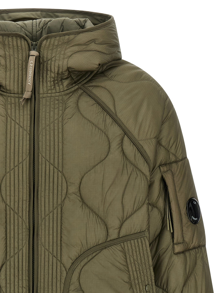 C.P. Company Light Down Jacket Puffer Jackets - Green | 35d6f9920f2c333c740638cee369e6ed57427eda