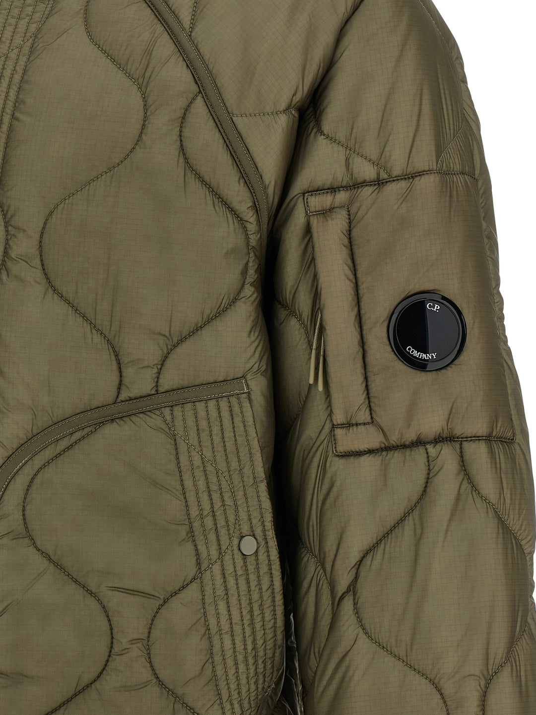 C.P. Company Light Down Jacket Puffer Jackets - Green | 72e84ced5ed081452664e29fca306906d23ea272