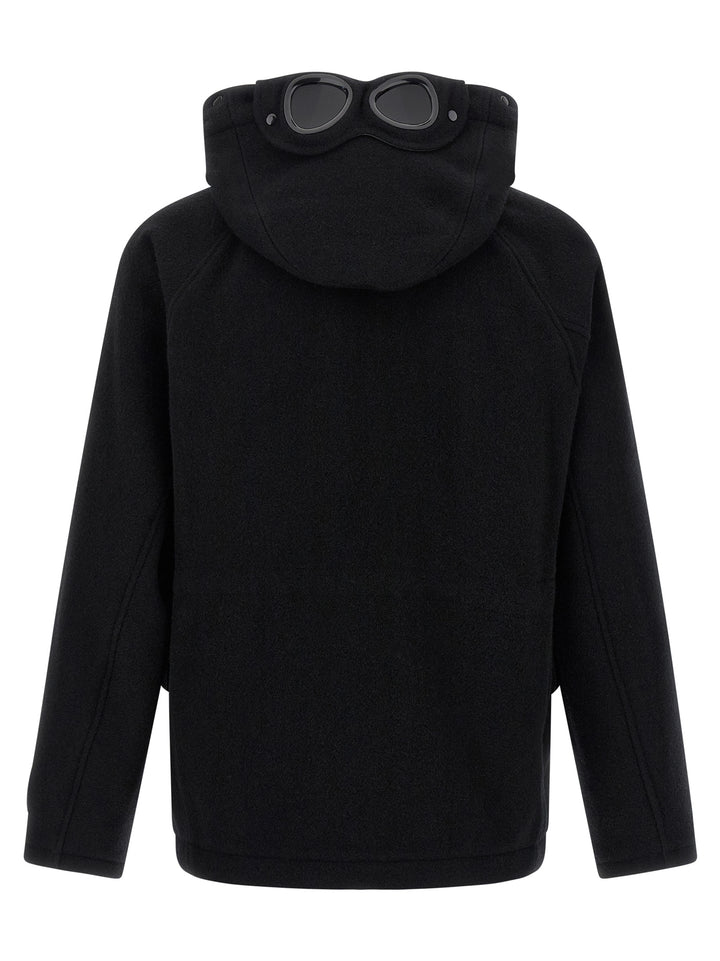 C.P. Company Wool Jacket Puffer Jackets - Black | 0e0db5257fbf0cba1c0b5857c3fb7f4629c49f4e