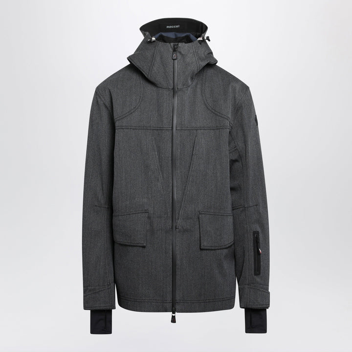 Moncler Grenoble Dark Grey Ardiden Ski Jacket In Technical Wool