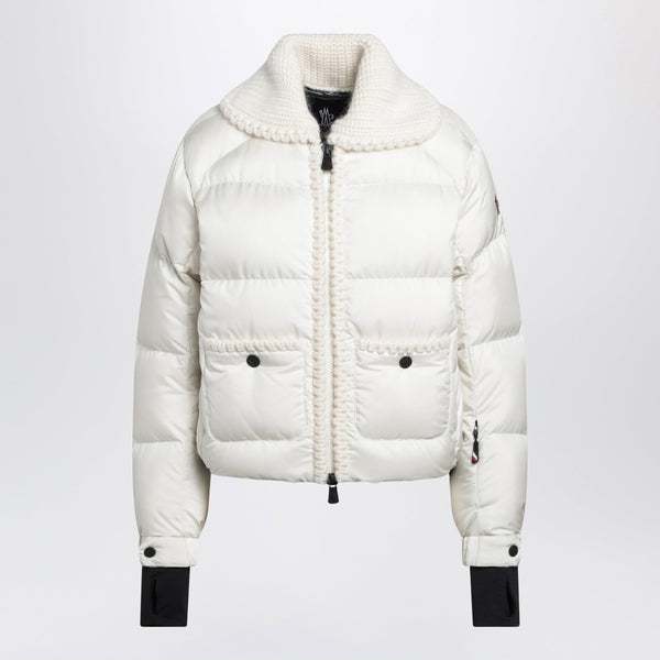 White Cropped Ski Down Jacket
