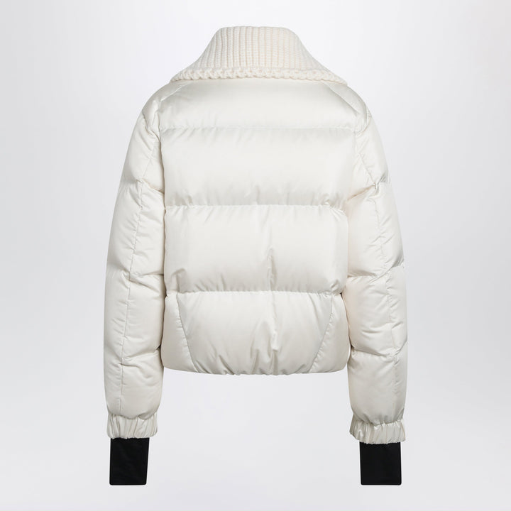 Moncler Grenoble White Cropped Ski Down Jacket