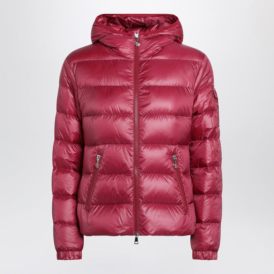 Glesse Short Padded Jacket With Hood In Red