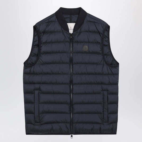 Blue Quilted Froissel Waistcoat