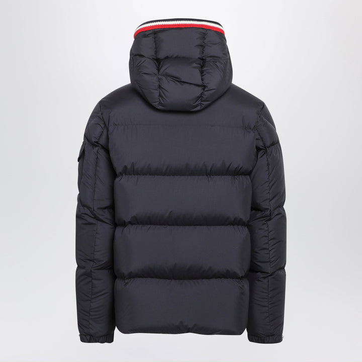 Moncler Navy Blue Lacfroid Short Down Jacket In Polyester With Hood