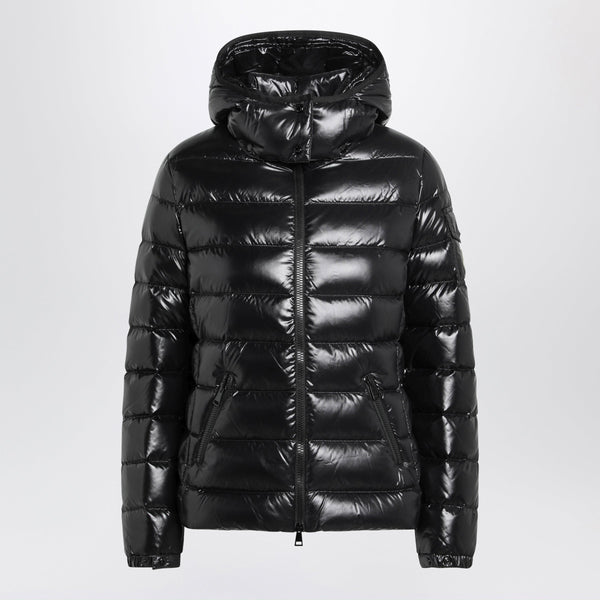 Black Bady Down Jacket In Nylon Laqué