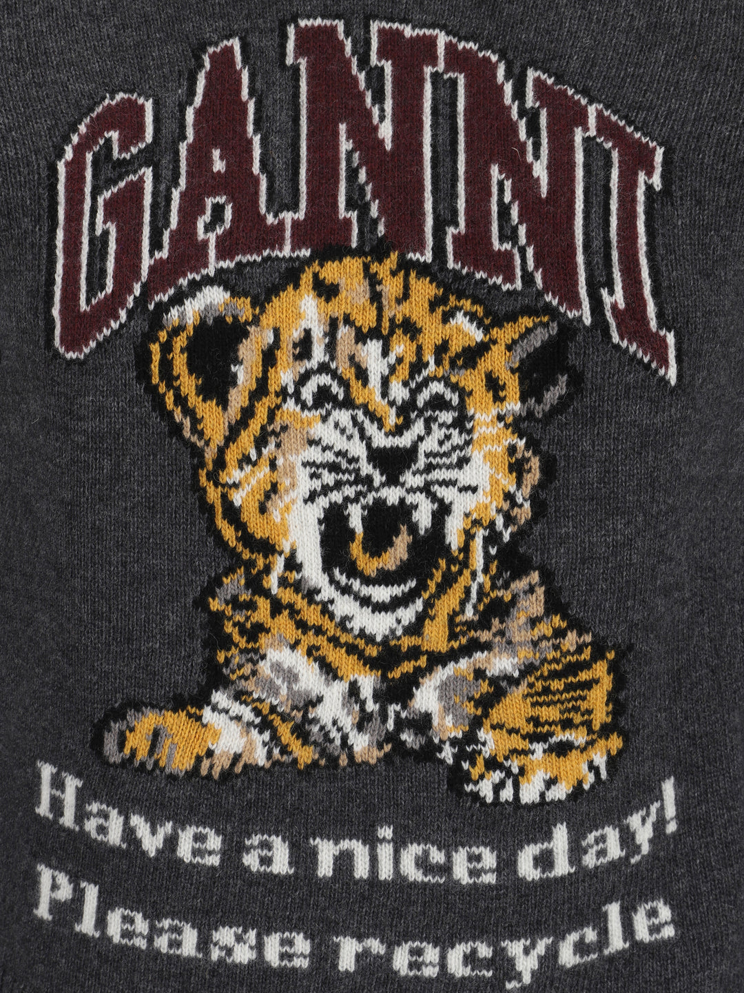 GRAPHIC WOOL MIX TIGER CREWNECK