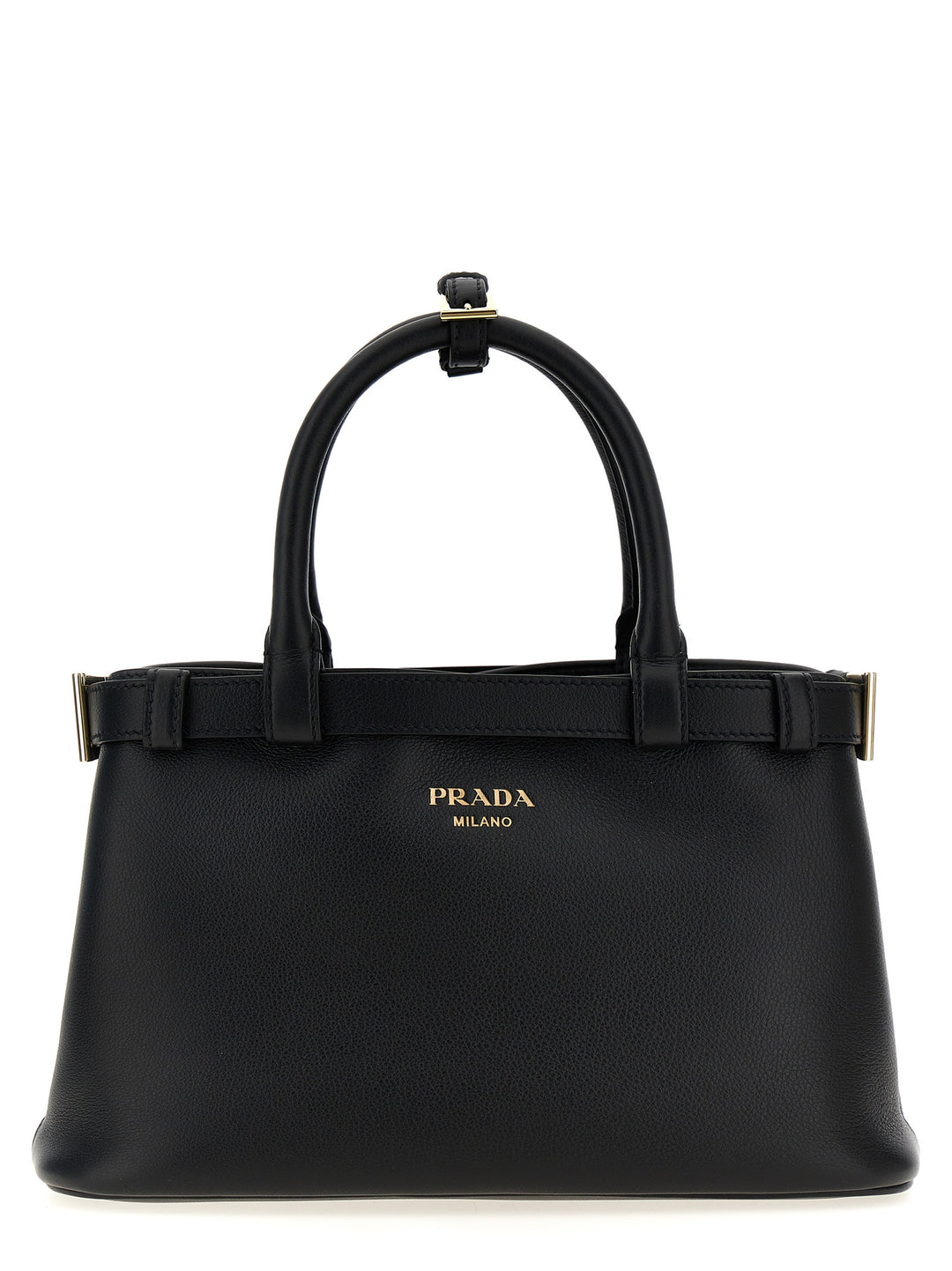 Prada Prada Buckle Small Hand Bags - Black | da0c76f29be33b1df98ceaf2b39da7e744daa4ae