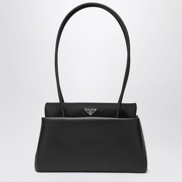 Passage Medium Bag In Leather And Black Re-Nylon