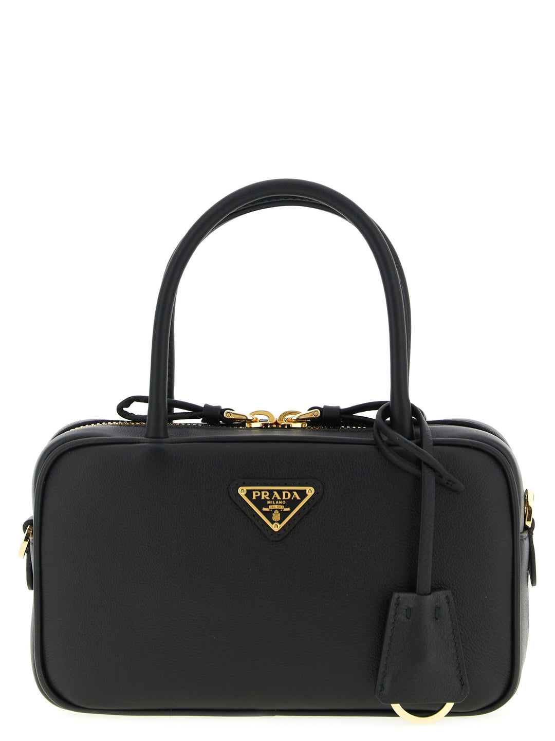 Prada Bauletto Hand Bags Black