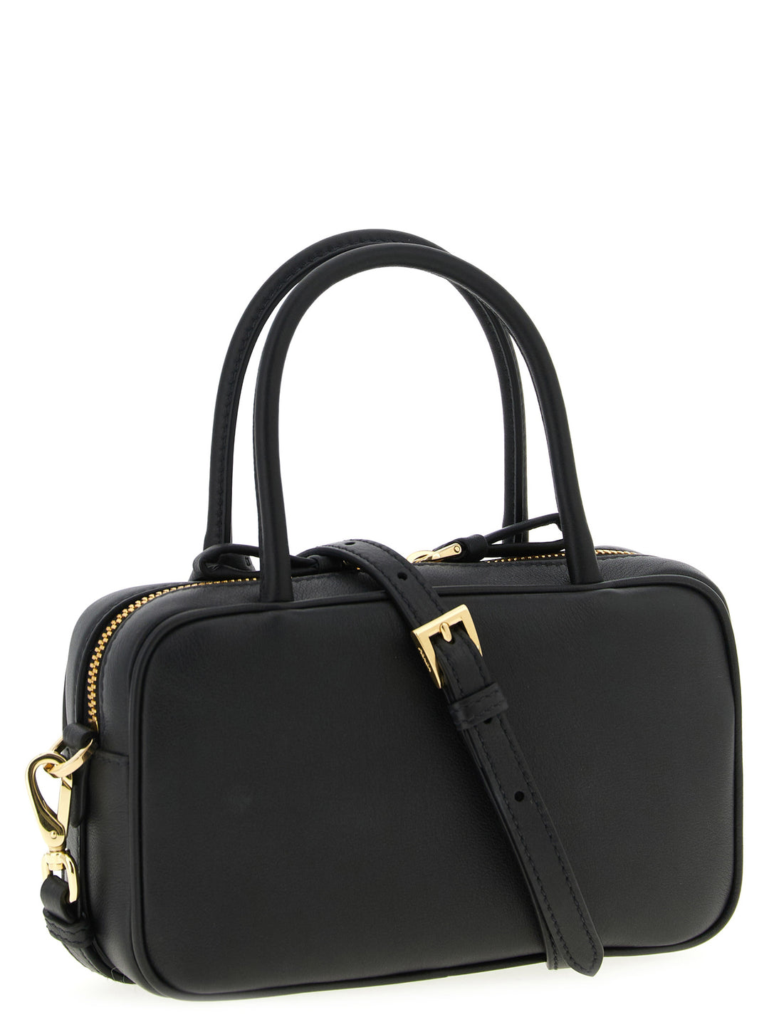 Prada Bauletto Hand Bags Black