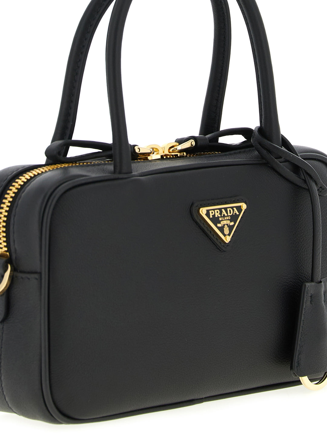 Prada Bauletto Hand Bags Black