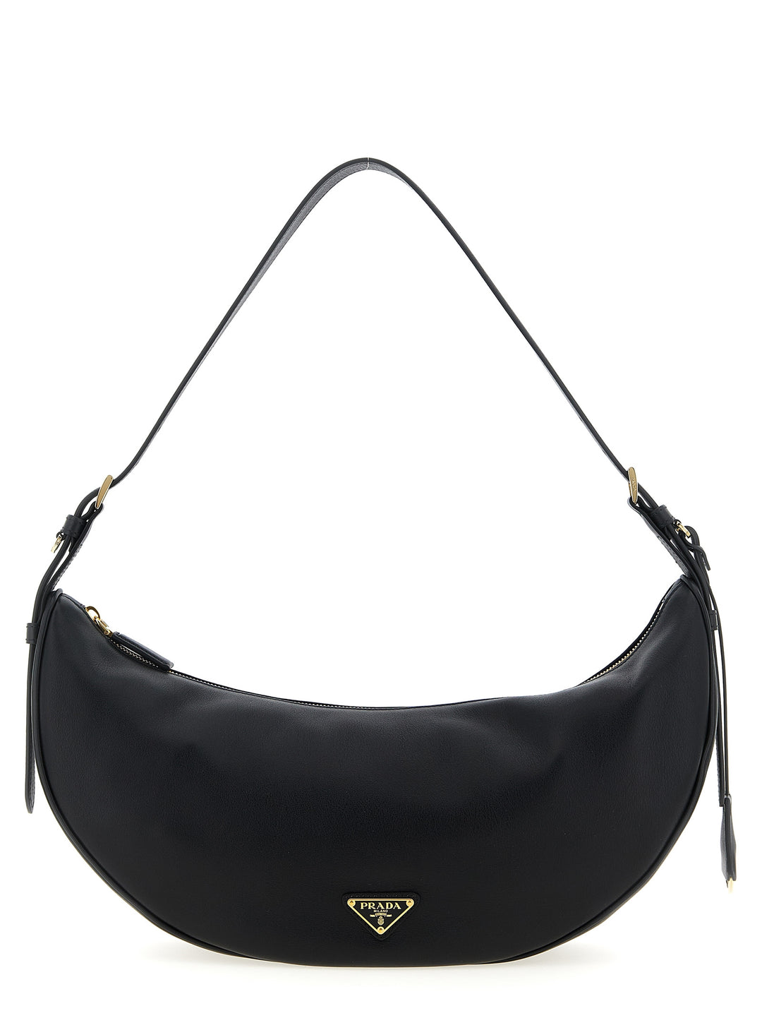 Prada Demi-Lune Shoulder Bags - Black | 55021b4e6d09f7638527200e01a964e097cdc326