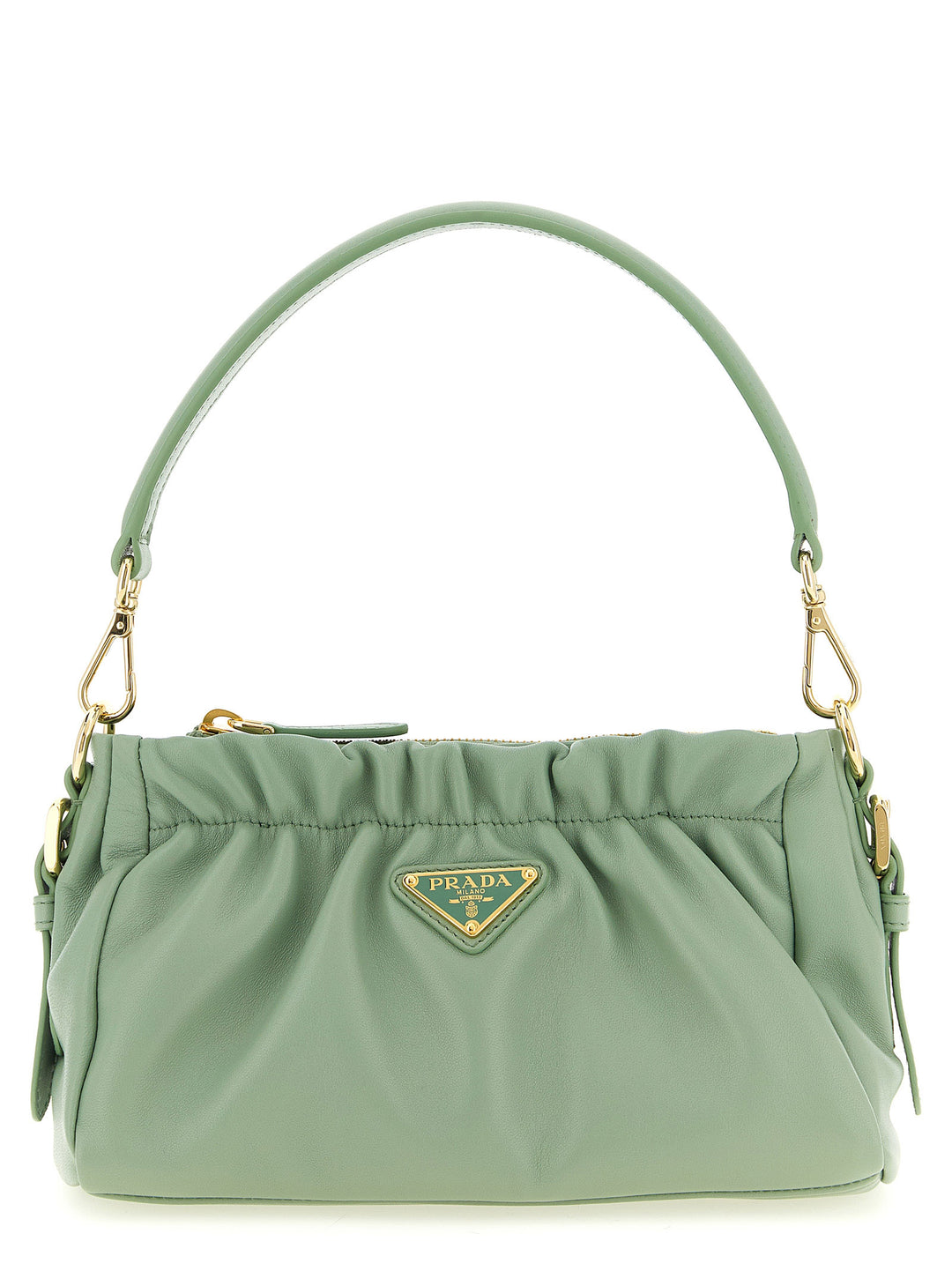Prada Leather Shoulder Bag Shoulder Bags - Green | 399c178c12193dbb6b1fdabaa836803c6f8616b8