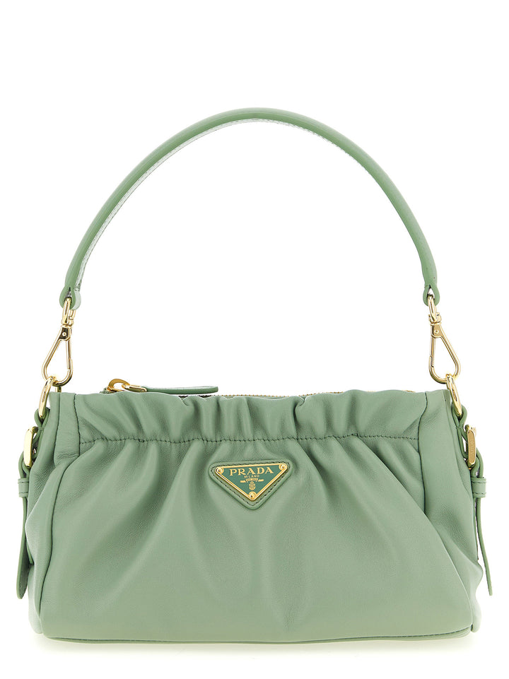 Prada Leather Shoulder Bag Green