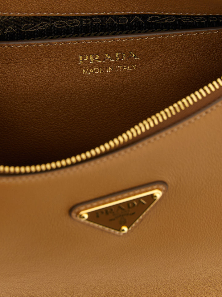 Prada Prada Arqué Shoulder Bags Brown