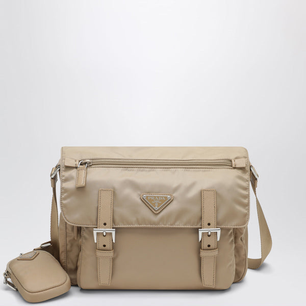 Medium Crossbody Bag In Camel Re-Nylon