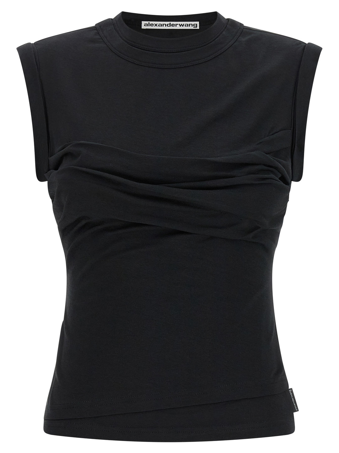Alexander Wang Twisted Bust Layered Tank Tops - Black | bd2e1a49885369265f4bcd810ca6b60d7ab08dab