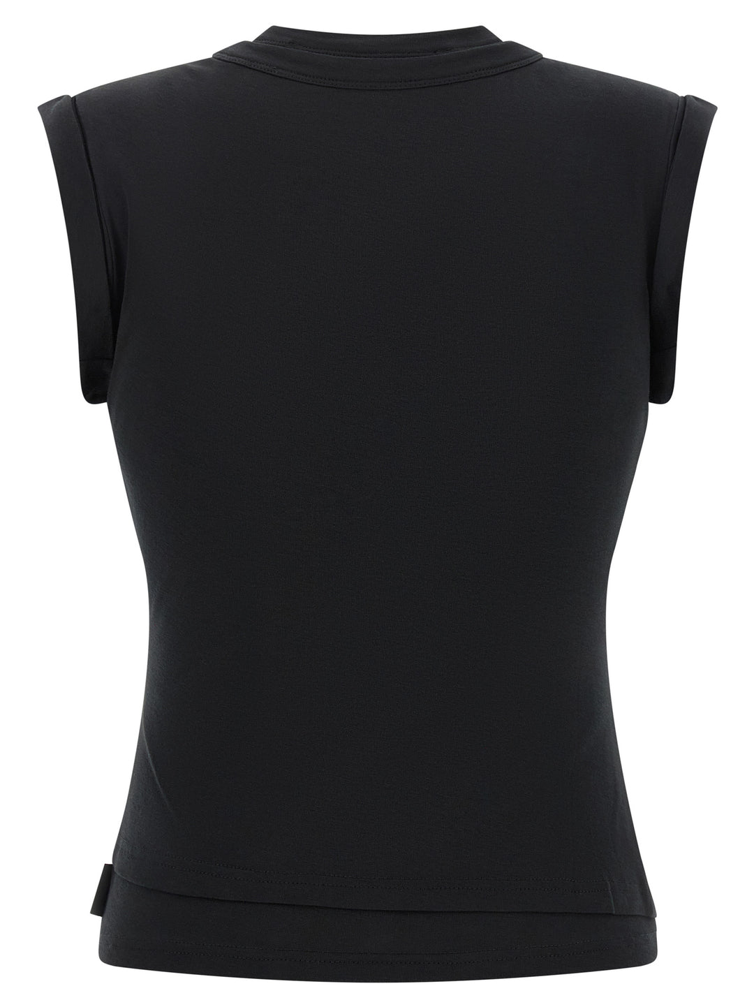 Alexander Wang Twisted Bust Layered Tank Tops - Black | 37638a2ed36589eb4fd0649efa0463d6788eaa06
