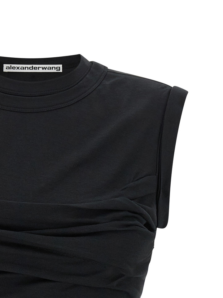 Alexander Wang Twisted Bust Layered Tank Tops - Black | f9fdb67e8533cb5048391175b2d3132219b994d9