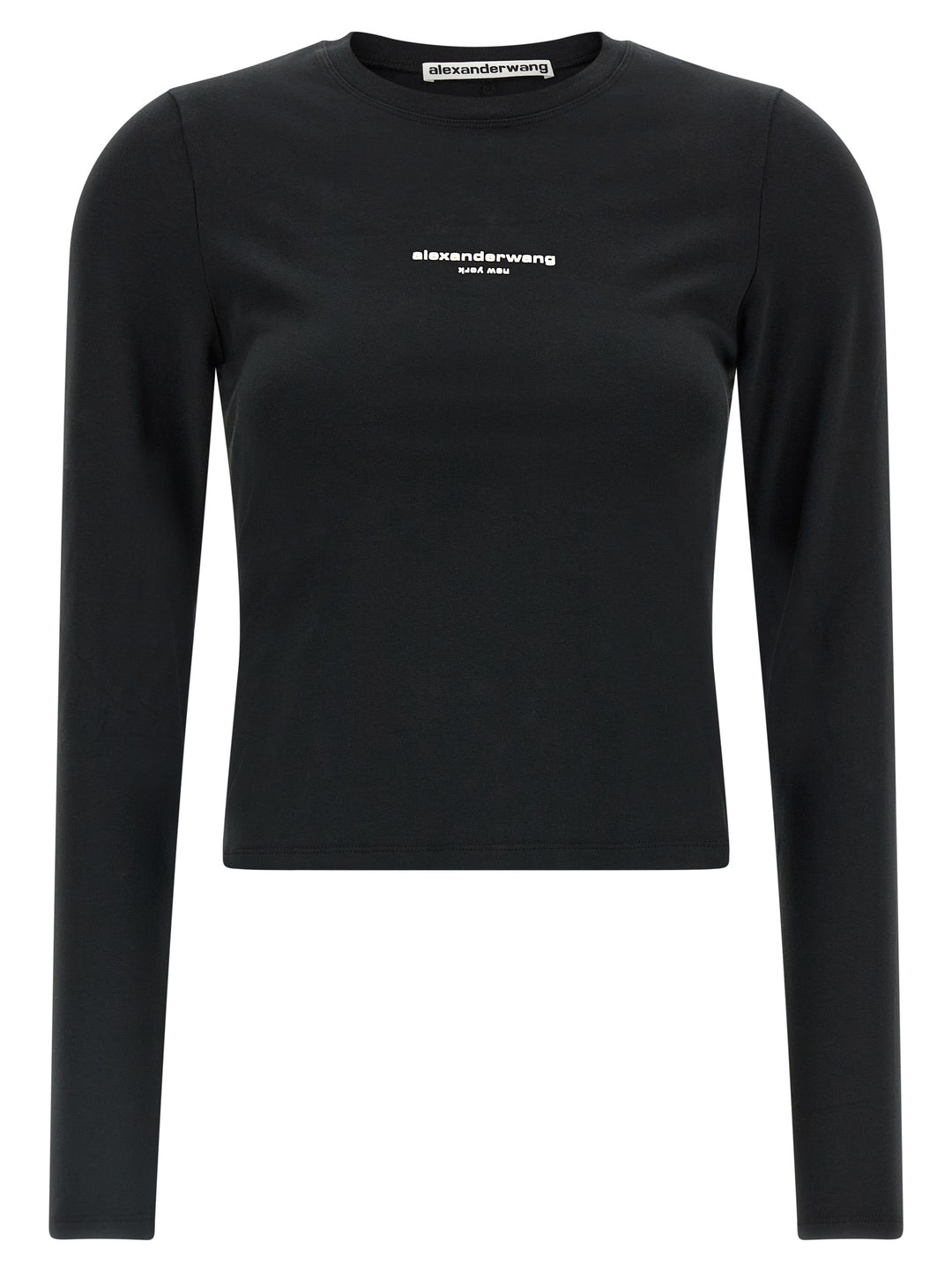 Alexander Wang Ls Tee W/Logo Print T-shirt - Black | 8292ba4d7d94d6e9777db4c897c91fa83d837f8f