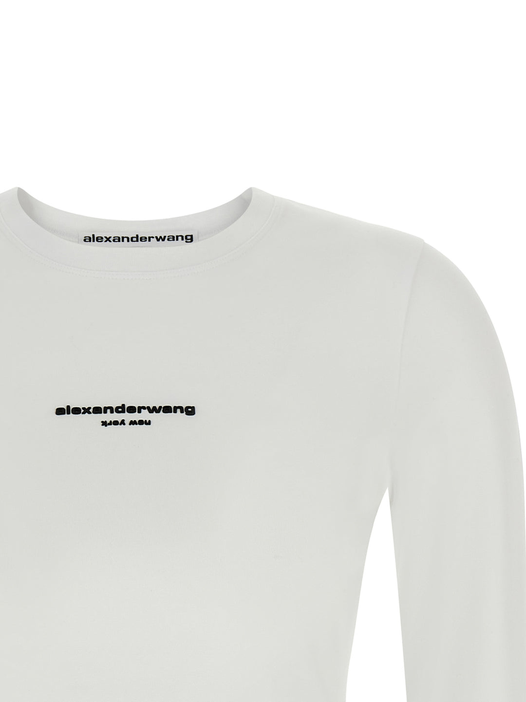 Alexander Wang Ls Tee W/Logo Print Sweaters and Cardigans - White | 3d738a1d7ee7630b9ebe555ceed0bb2f088fb6bf