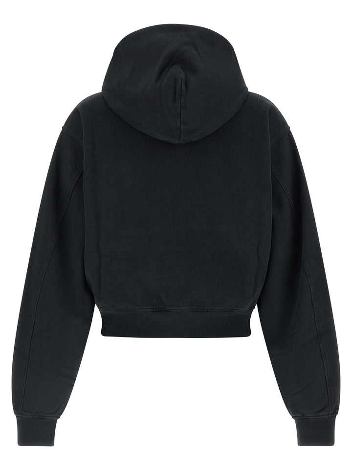 Alexander Wang Zip-Up Hoodie Sweatshirt - Black | 4cd68f2ae6f837f54025986aaed25a3a5014f219