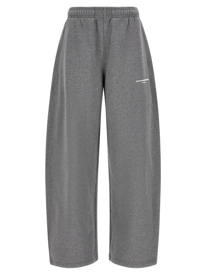 Alexander Wang Logo Fleece Pants - Gray | 8c87fd7db7ae3d4b0613023332e5763567901706