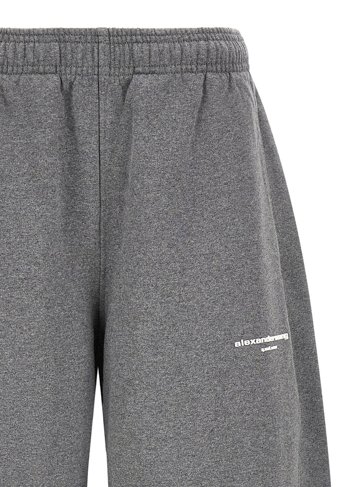Alexander Wang Logo Fleece Pants - Gray | 0356c58548a41aba59e990467d0658ac90a31143