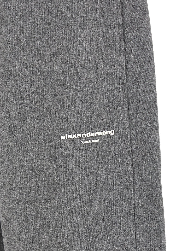 Alexander Wang Logo Fleece Pants - Gray | 45cbe7b96a11c718cdfb95902464319d3e2eb190
