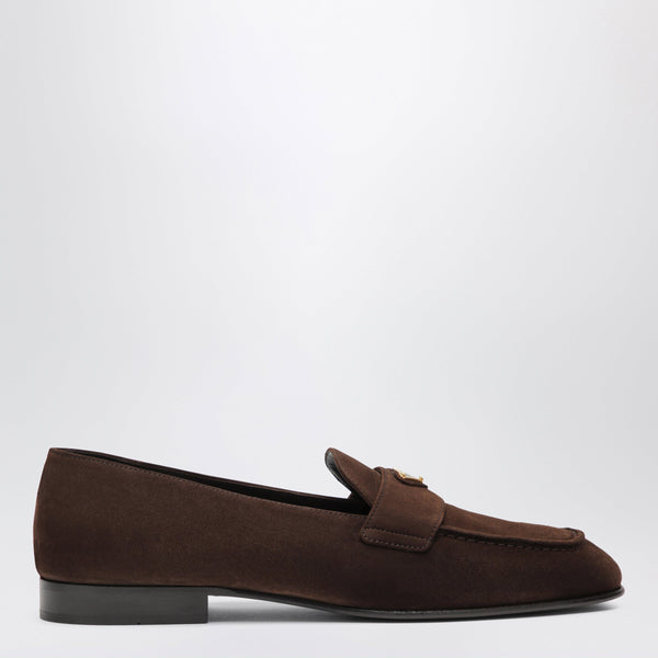 Suede Loafers In Dark Brown