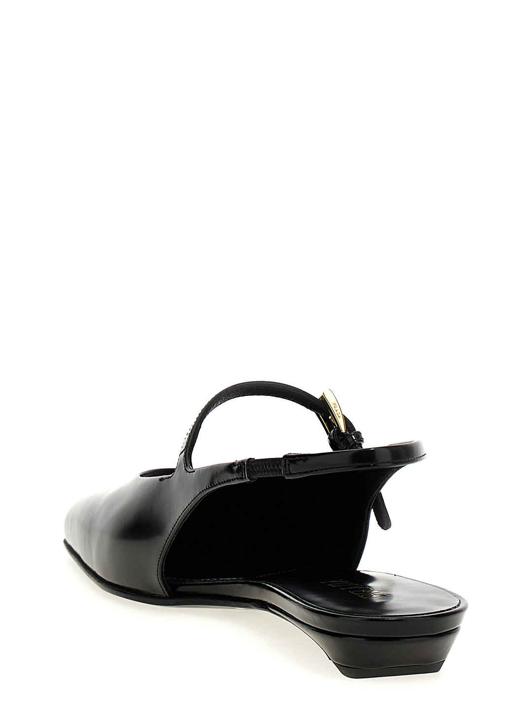 Prada Logo Slingback Flat shoes - Black | eb59fef1506cd7fd987f3adf2b2ba9ed425ee923