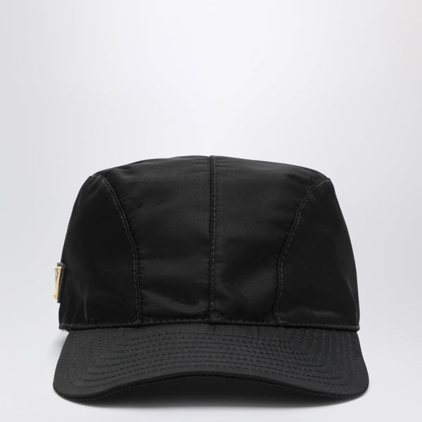 Cap With Visor In Black Re-Nylon
