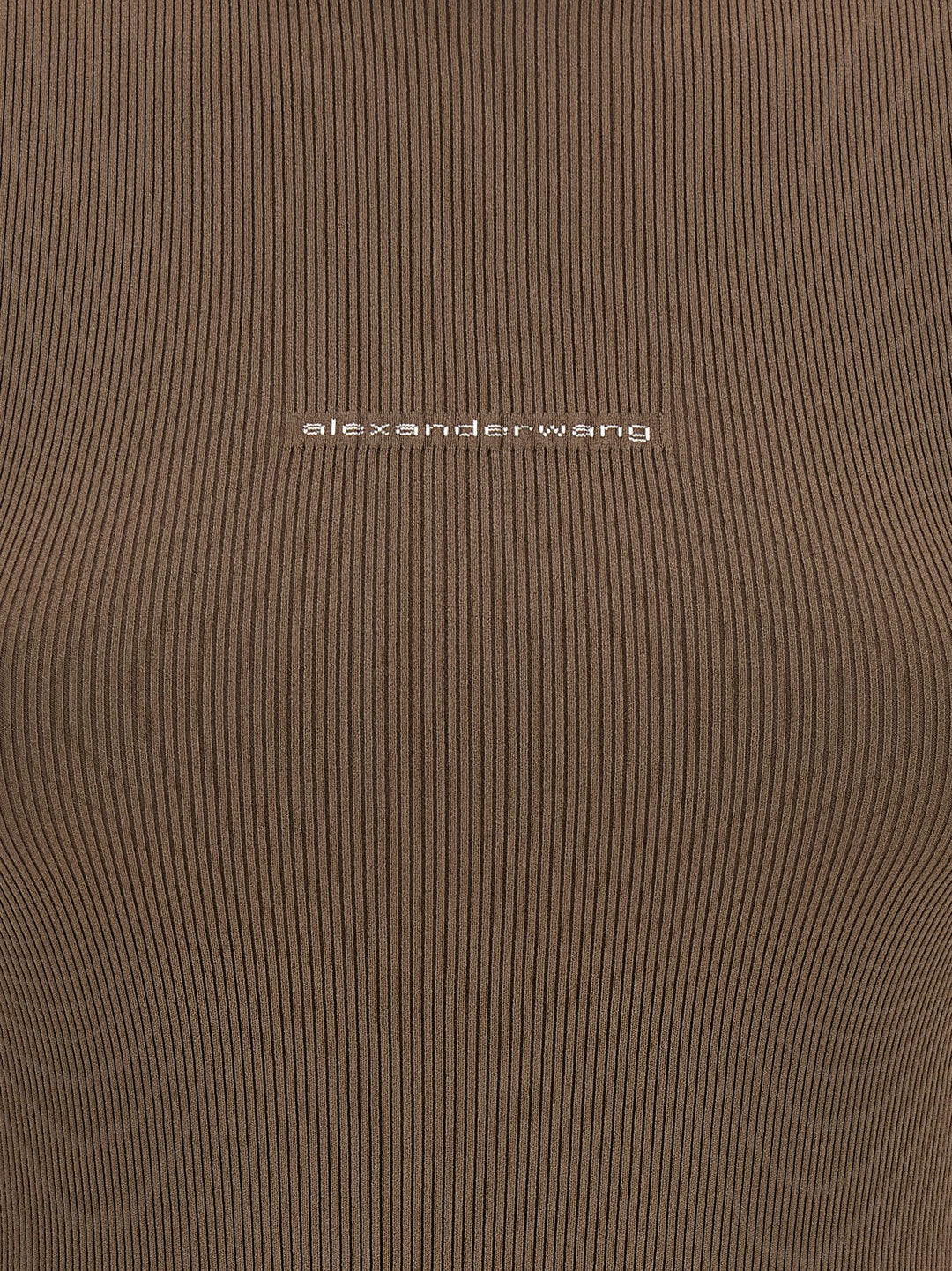 Alexander Wang Ribbed  With Logo T-shirt - Brown | c8bdbff63a3aca38fc31a0d6564d36bff1e29d3e
