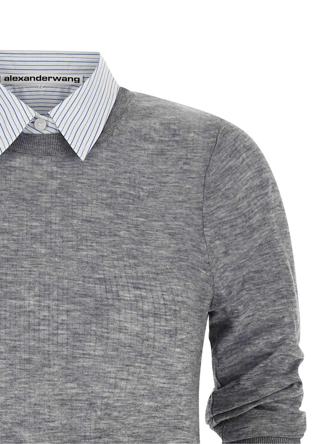Alexander Wang Knitted Shirt Shirt and Blouse - Gray | 9415f2c0eecb3b01f2497268c325f5048da0a777